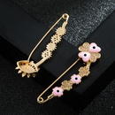 Copper Micro Inlaid Zircon Flower Brooch Pin Corsage Womens Clothing Accessoriespicture10