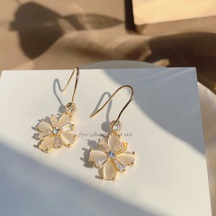 Opal Flower Fashio Earrings summer copper stud earrings