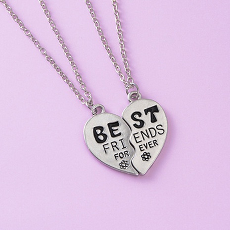 Fashion Creative Heart Pendant Letter Best Friends Forever Alloy Necklace's discount tags