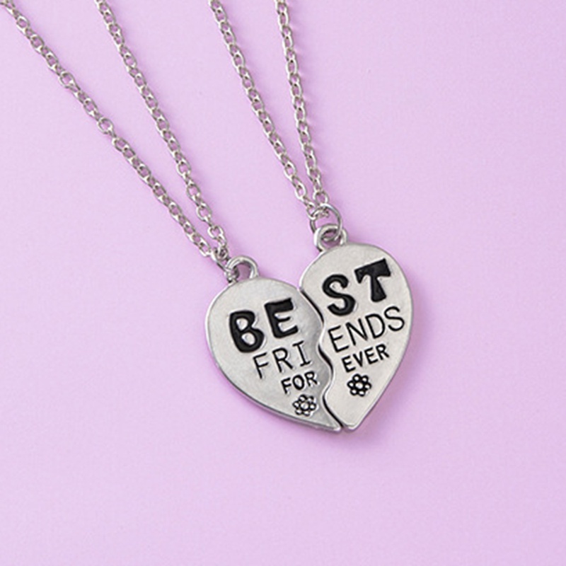 Fashion Creative Heart Pendant Letter Best Friends Forever Alloy Necklace