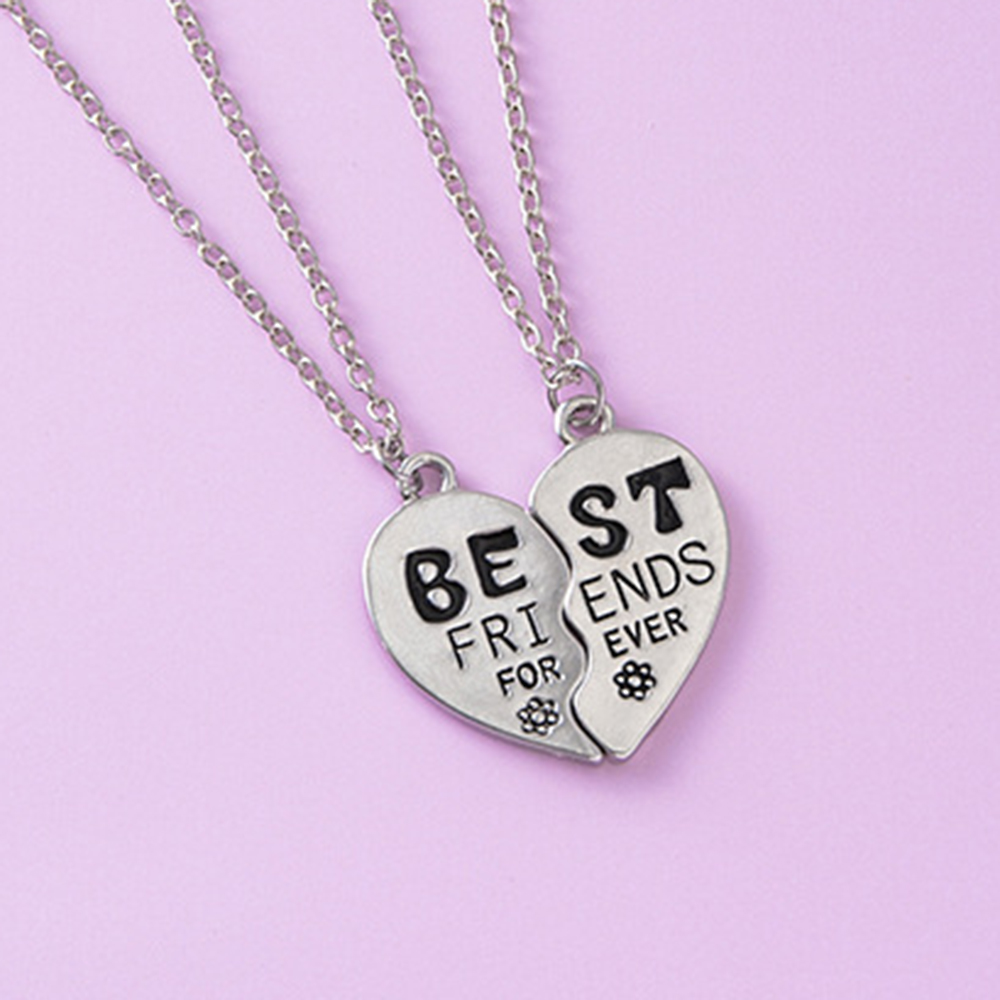 Fashion Creative Heart Pendant Letter Best Friends Forever Alloy Necklacepicture1
