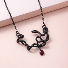 New Retro Black Snake shape Pendant Necklace Clavicle Chain