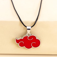 New Oil Dripping Red Cloud Pendant Alloy Necklace keychain