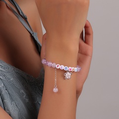 Fashion Simple Beaded Tassel Cherry Blossom Beaded Bracelet