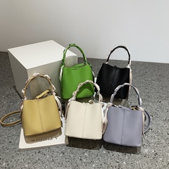 Fashion Women's Summer New Bag Korean Silk Scarf Shoulder Crossbody Solid Color Handbag