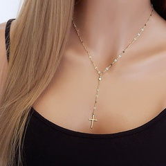 Exaggerated Cross alloy chain Pendant Clavicle Necklace