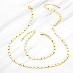 Kupfer 18K Gold-überzogene Kleine Platz Schlange Knochen Kette Halskette