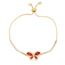 Fashion Simple Butterfly Bracelet Copper 18K Goldplated Inlaid Zircon Braceletpicture11
