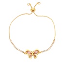 Fashion Simple Butterfly Bracelet Copper 18K Goldplated Inlaid Zircon Braceletpicture9