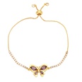 Fashion Simple Butterfly Bracelet Copper 18K Goldplated Inlaid Zircon Braceletpicture15