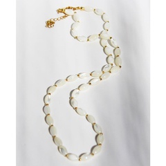 Mode Anmutige Fritillaria Perlen Vergoldung Spacer Perlen Schlüsselbein Kette Halskette