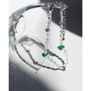 Koreanische frische Mori transparente Kristall perlen Schlsselbein kette Nischen Design Sinn Stein Halskette das gleiche Armband 614picture10