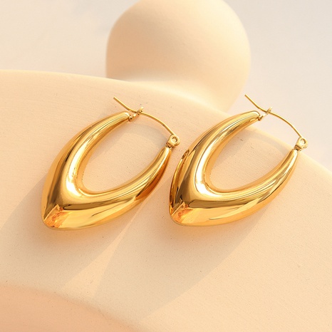 Fashion Geometric U-Shaped Women's Non-Mainstream Titanium Steel Earrings's discount tags