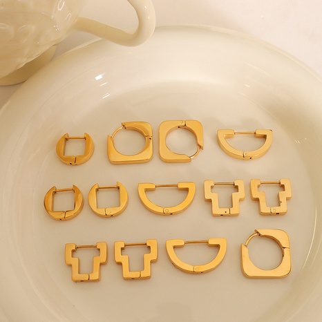 Accessories Fashion Geometric Gold Plated Titanium Steel Ear Clip's discount tags