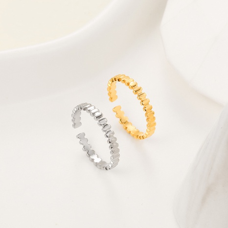 Anillo de acero de titanio con dedo índice intercambiable de oro Real de 14K para mujer a la moda's discount tags