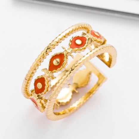 Fashion Simple Creative Women's Geometric Color Titanium Steel Ring's discount tags
