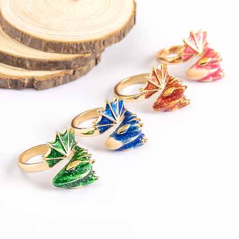 Fashion Enamel  Color Glaze  Animal Open Alloy Ring's discount tags