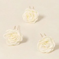 Amazon Hot Japanese and Korean Hair Accessories Mori Style Artificial Flower Bridal Headdress Exquisite Beautiful Rose UShaped Hair Pinpicture16