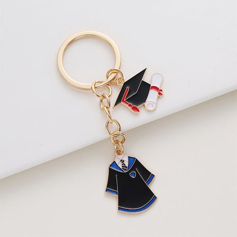Alloy Doctorial Hat Graduation Decorative Chain Key Ring Graduation Gift Pendant's discount tags