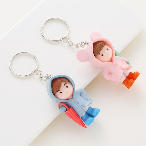 Resin Cute Cartoon Character Couple Keychain Pendant Valentine's Day Small Gift for Girlfriend's discount tags