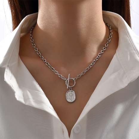 Fashion Simple Tulip Metal pendant Necklace Clavicle Chain's discount tags