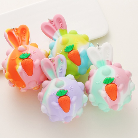 Bunny Rat Killer Pioneer Decompression Puzzle Silicone Bubble Music Grip Strength Ball Fingertip Decompression Keychain Bubble Toy's discount tags