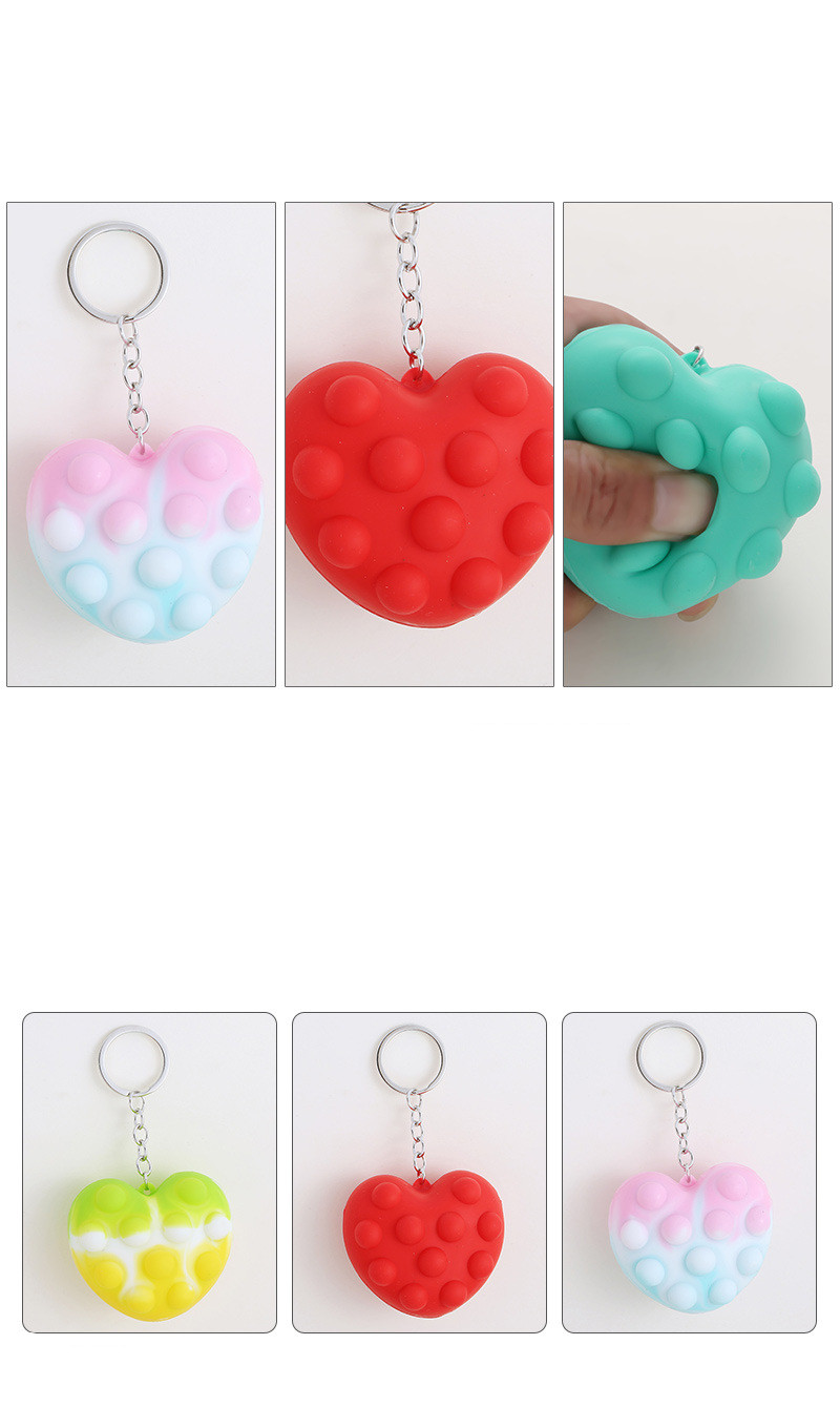 Farbe Silikon Liebe Bubble Ball Schlssel bund Puzzle Extrusion Dekompression Spielzeug Amazon Nagetier Pioneerpicture4