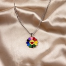 Fashion Colorful Pendant Alloy Epoxy SUNFLOWER Smiley Necklacepicture6