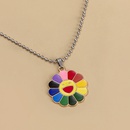 Fashion Colorful Pendant Alloy Epoxy SUNFLOWER Smiley Necklacepicture7