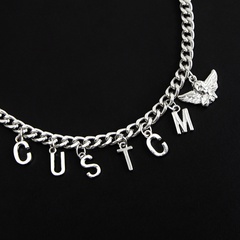 Einfache Engel Einzigen Schicht Custcm Kreative Buchstaben Anhänger Legierung Halskette