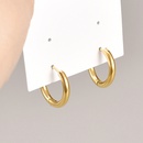 Fashion Simple Small Titanium Steel 18K Gold Plating Womens Ear Clip Earringspicture12