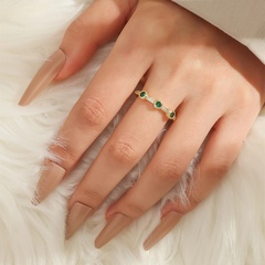 Mode Gold Überzogene Lvzuan Index Finger Kupfer Ring frauen