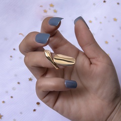 Fashion Simple Solid Color Nail Armor Alloy Ring