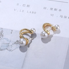 New Style Pearl Earrings French Minority Design Sense Sterling Silver Needle Elegant High-Grade Earrings