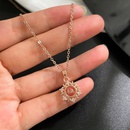 Fashion Cute Snowflake Pendant Titanium Steel Clavicle Chain Necklace Femalepicture6