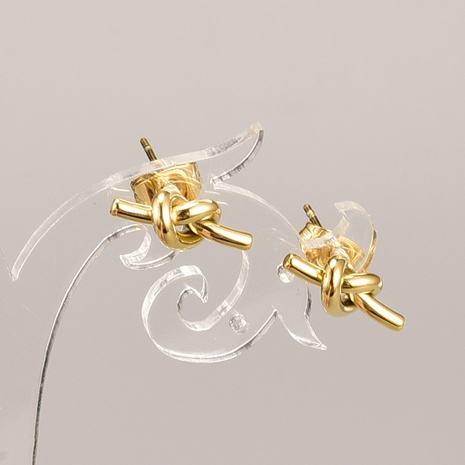 Fashion Simple Geometric Titanium Steel 18K Gold Plating Stud Earrings's discount tags