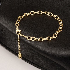 Fashion Sweet Cross Chain 18K Gold Titanium Steel Bracelet for Women