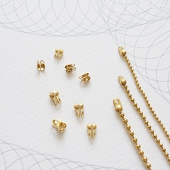 Fashion Simple Titanium Steel Plating 18K Gold Clip Pearl Buckle DIY Ornament Accessories