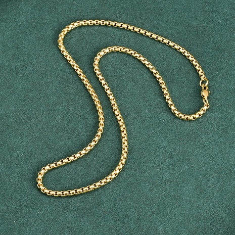 Mode Einfache Gold frauen Titan Stahl Vergoldet 18K Schlüsselbein Kette Halskette's discount tags