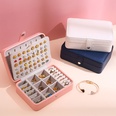 Caja de almacenamiento de joyas de doble capa porttil de cuero delicado Simplepicture12