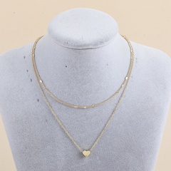 2022 New Fashion Simple Heart-Shaped DIY Romantic Valentine's Day Alloy Necklace