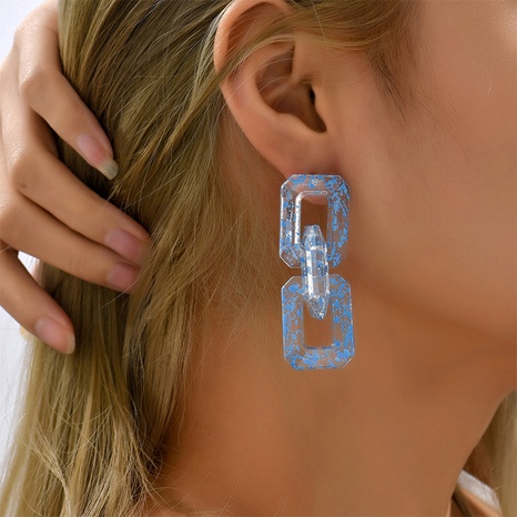Fashion New Simple Geometric Resin Acrylic Earrings Women's discount tags
