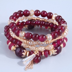 Fashion Simple Crystal Beads Multi-Layer Geometric Women's Bracelet