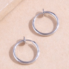Fashion Simple Stainless Steel Glossy Round Ear Clip