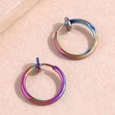 Fashion Simple Geometric Multicolor Stainless Steel Glossy Ear Clippicture3