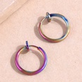 Fashion Simple Geometric Multicolor Stainless Steel Glossy Ear Clippicture4