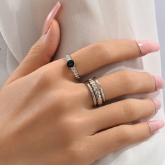 Fashion Retro Simple Female Open Index Finger Alloy Ring Set