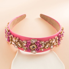 Fashion Creative Alloy Flower Rhinestone Headband Accessories