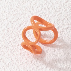 Mode Zubehör Farbe Spray Farbe Geometrische Unregelmäßige Öffnung Ring