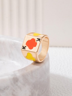 Fashion Cute Cartoon Dripping Colorful Single Alloy Ring Wholesale